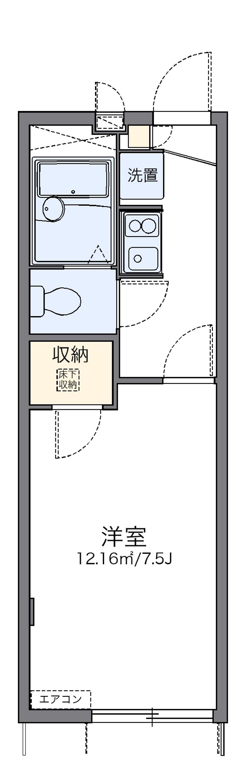 レオパレス東合川Ⅱ 間取図