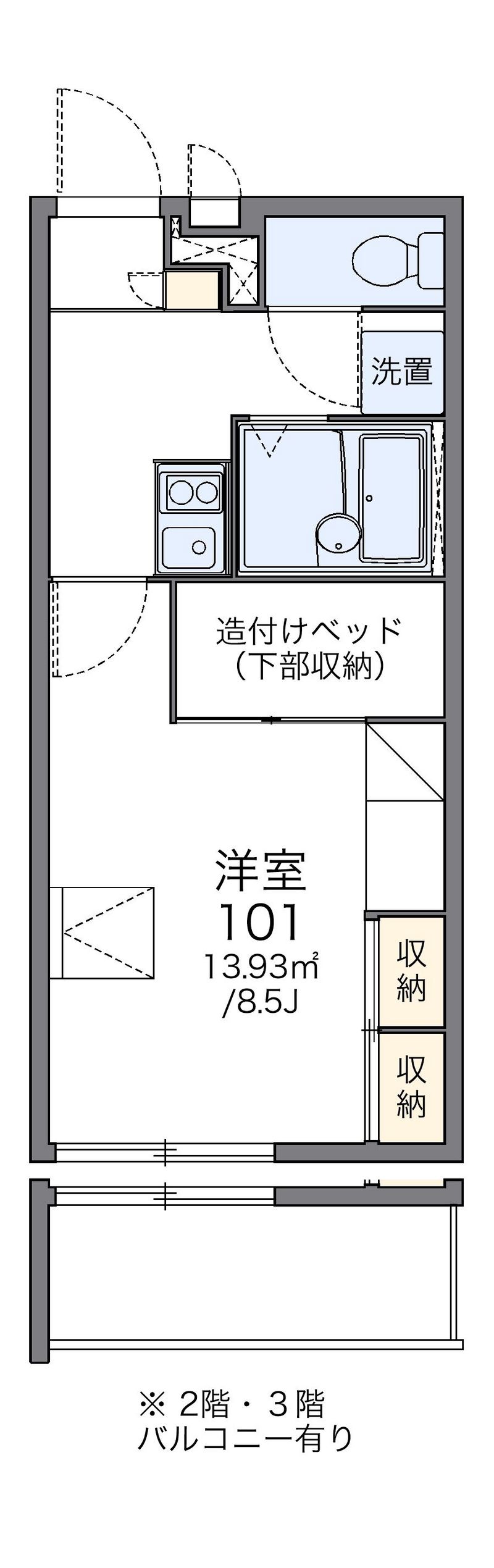 レオパレス蓬莱 間取図