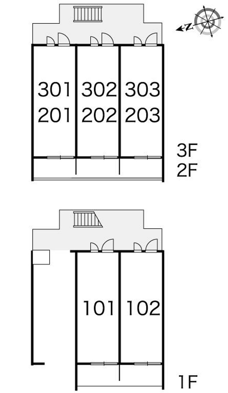 レオパレスサクラパークＢ 間取配置図