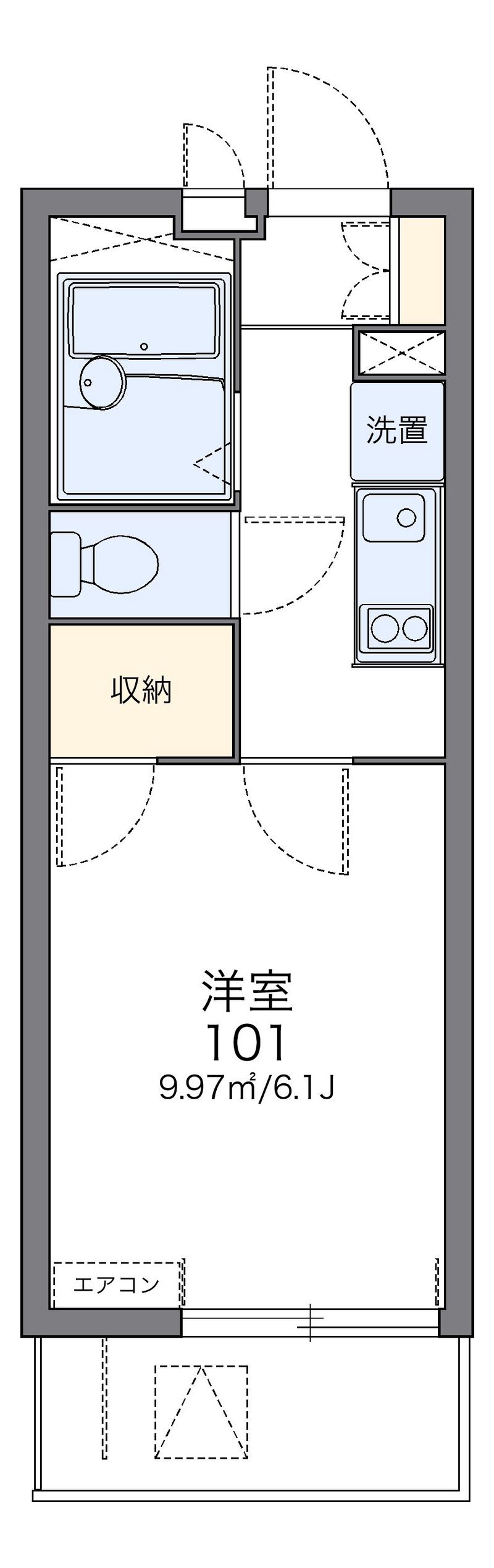 レオパレス横浜堀ノ内 間取図