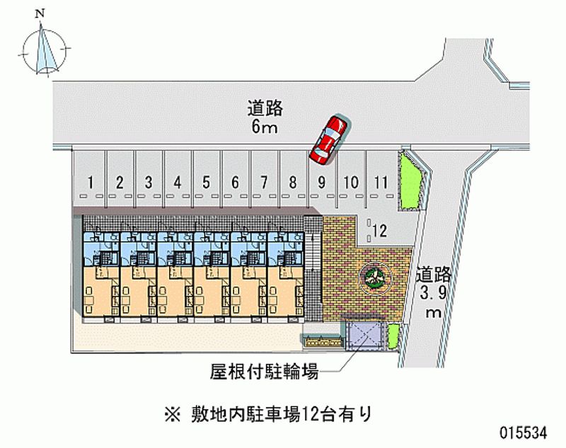 レオパレスプランドール清水 月極駐車場