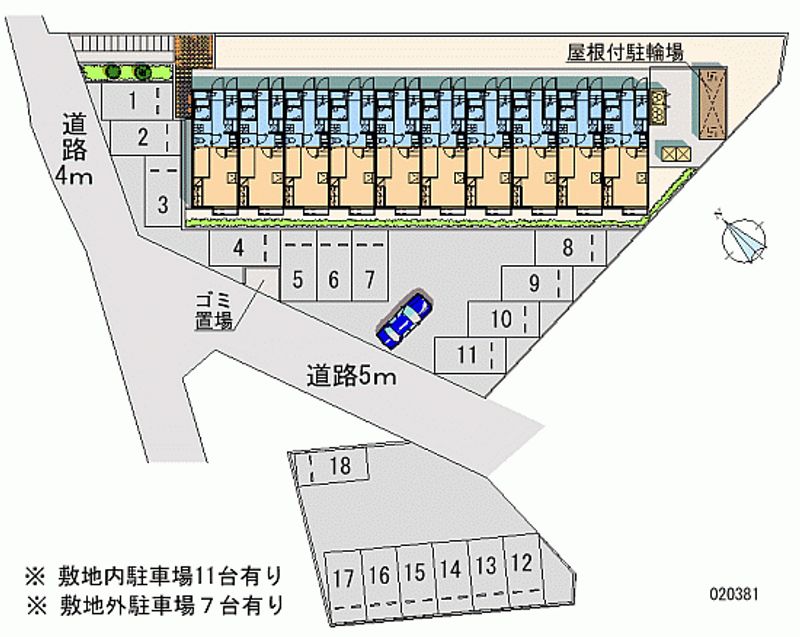 レオパレスコスモス 月極駐車場