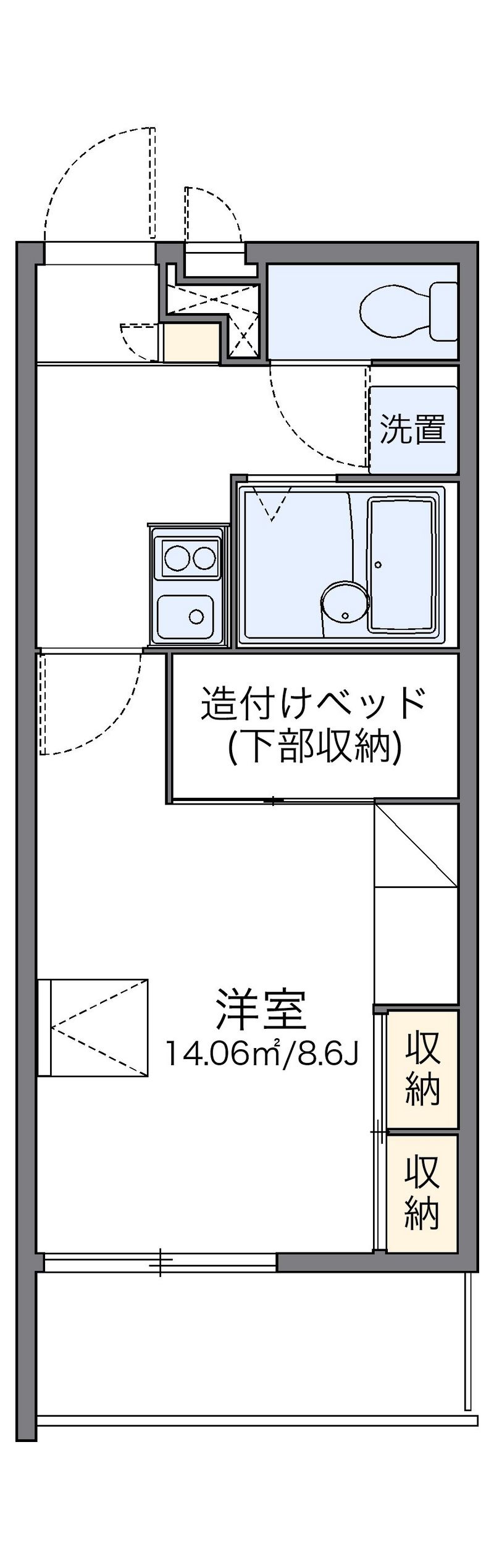 レオパレスリバーサイドイン千星 間取図