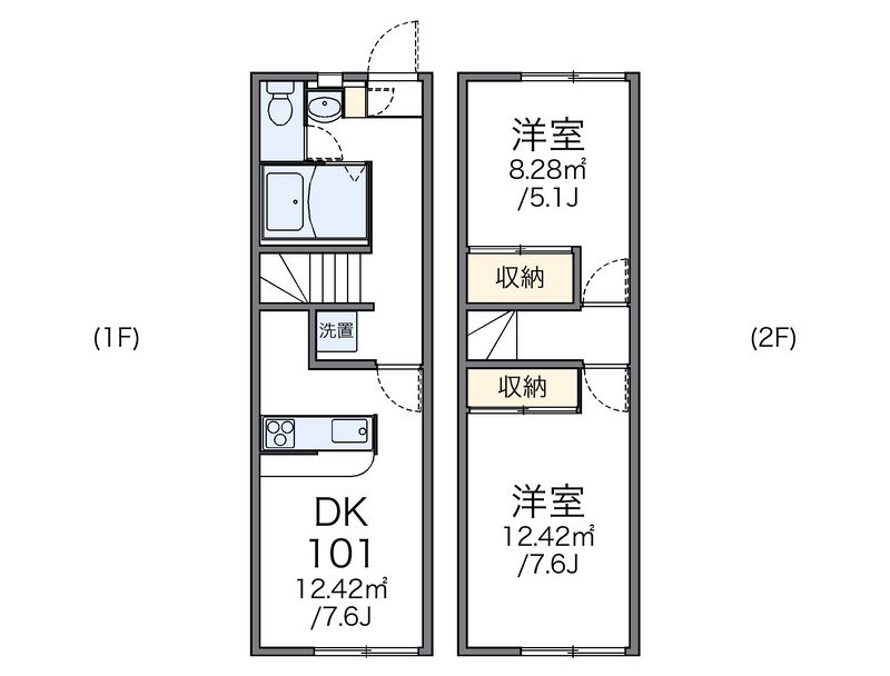 レオパレスピクシー 間取図