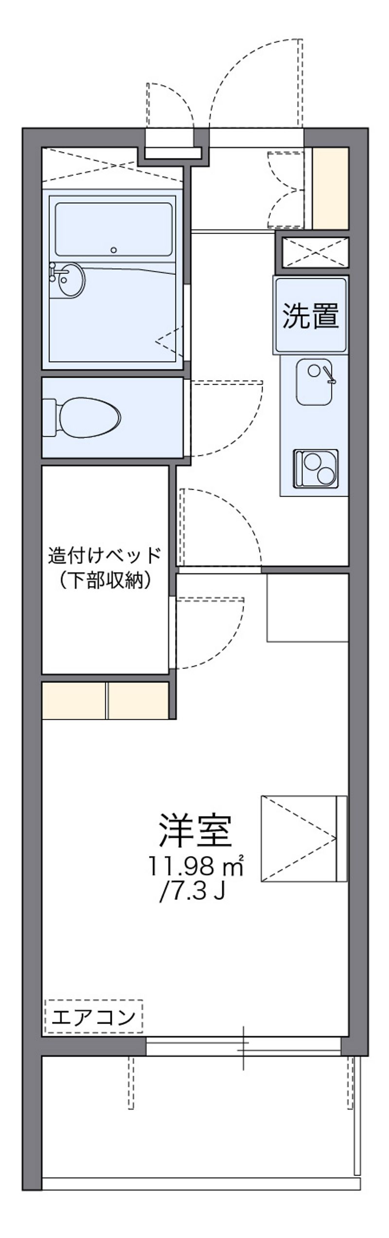 レオパレスコートドール 間取図