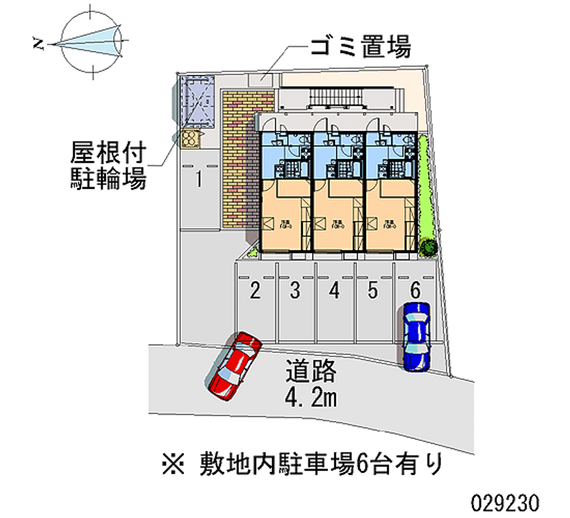 レオパレスブルーウィローⅡ 月極駐車場