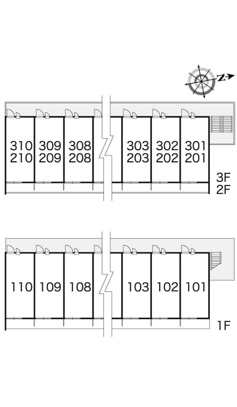 レオパレスｍａｎｏｎ２ 間取配置図