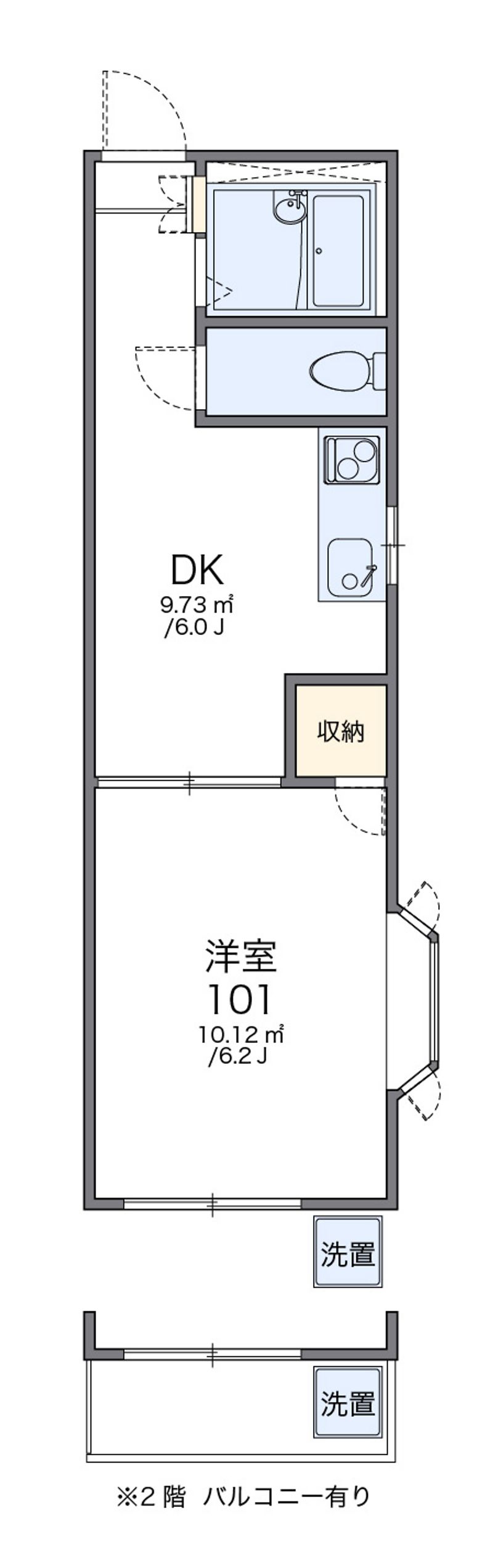 レオパレス本城東三番館 間取図