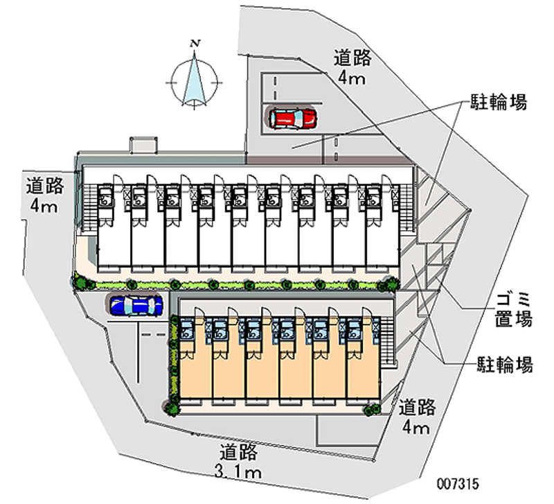レオパレス西陣Ａ 区画図