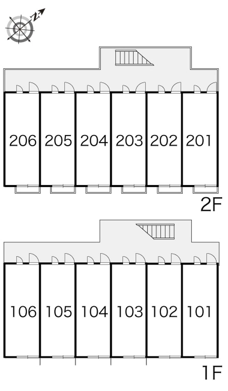 レオパレスＦＵＪＩＭＩⅡ 間取り配置図