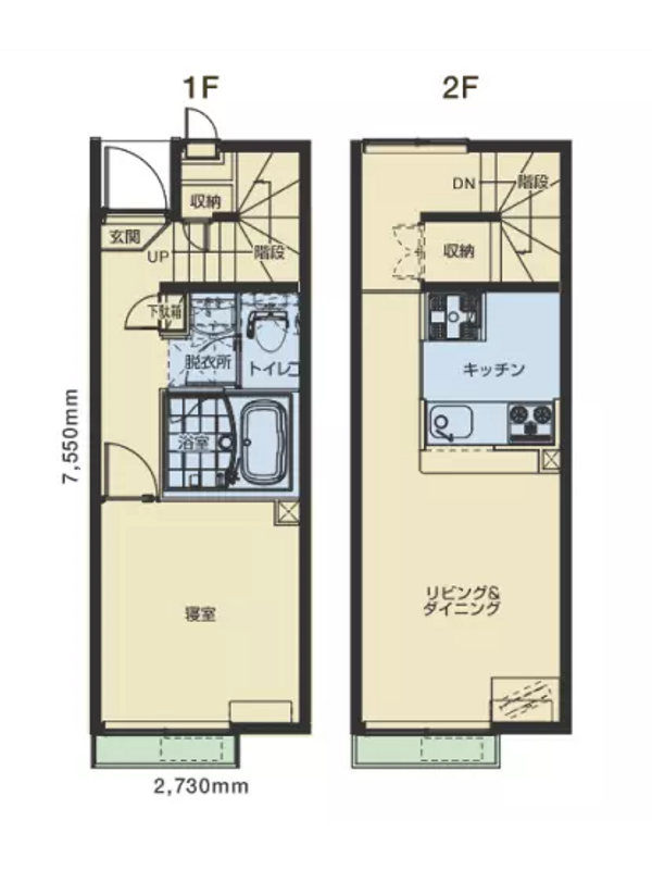 奥行を活かすプラン （プランタイプ）F-3