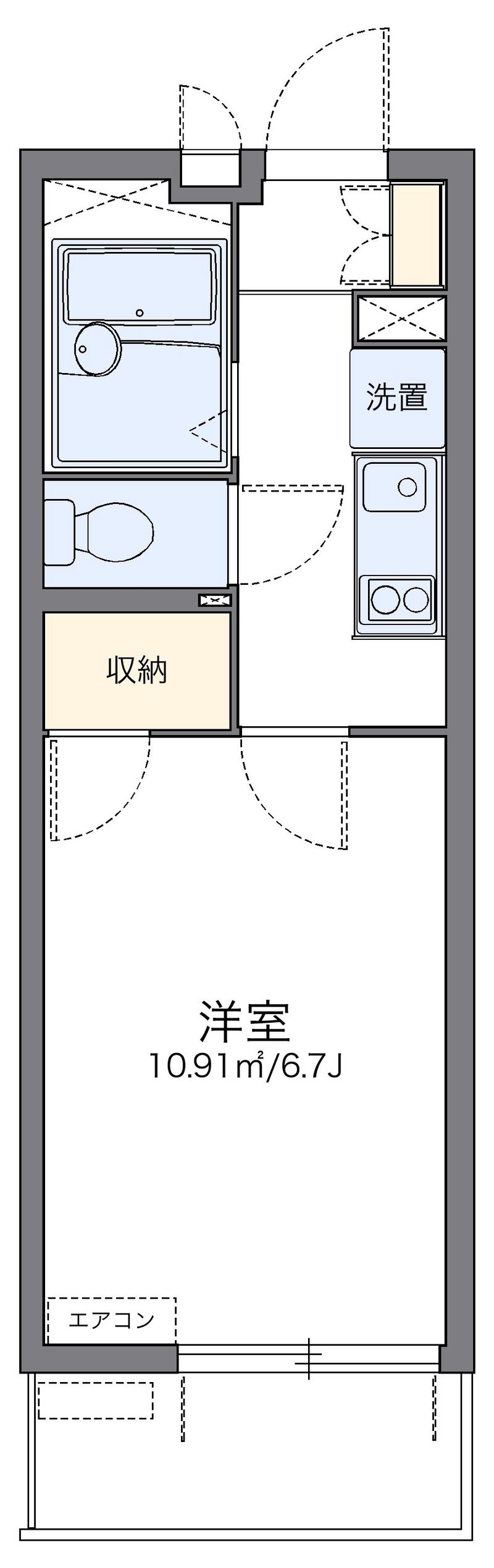 レオパレスパレス中田 間取図