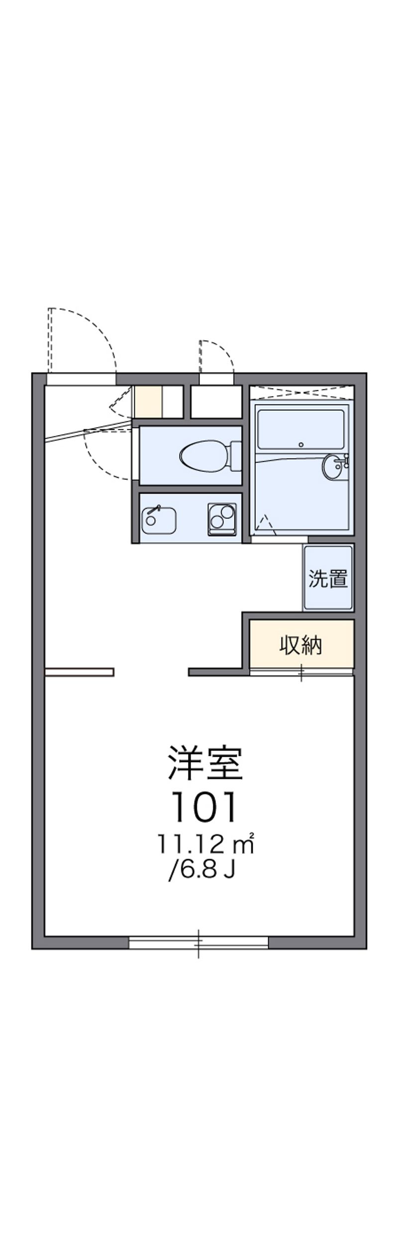 レオパレスシェソワ 間取図