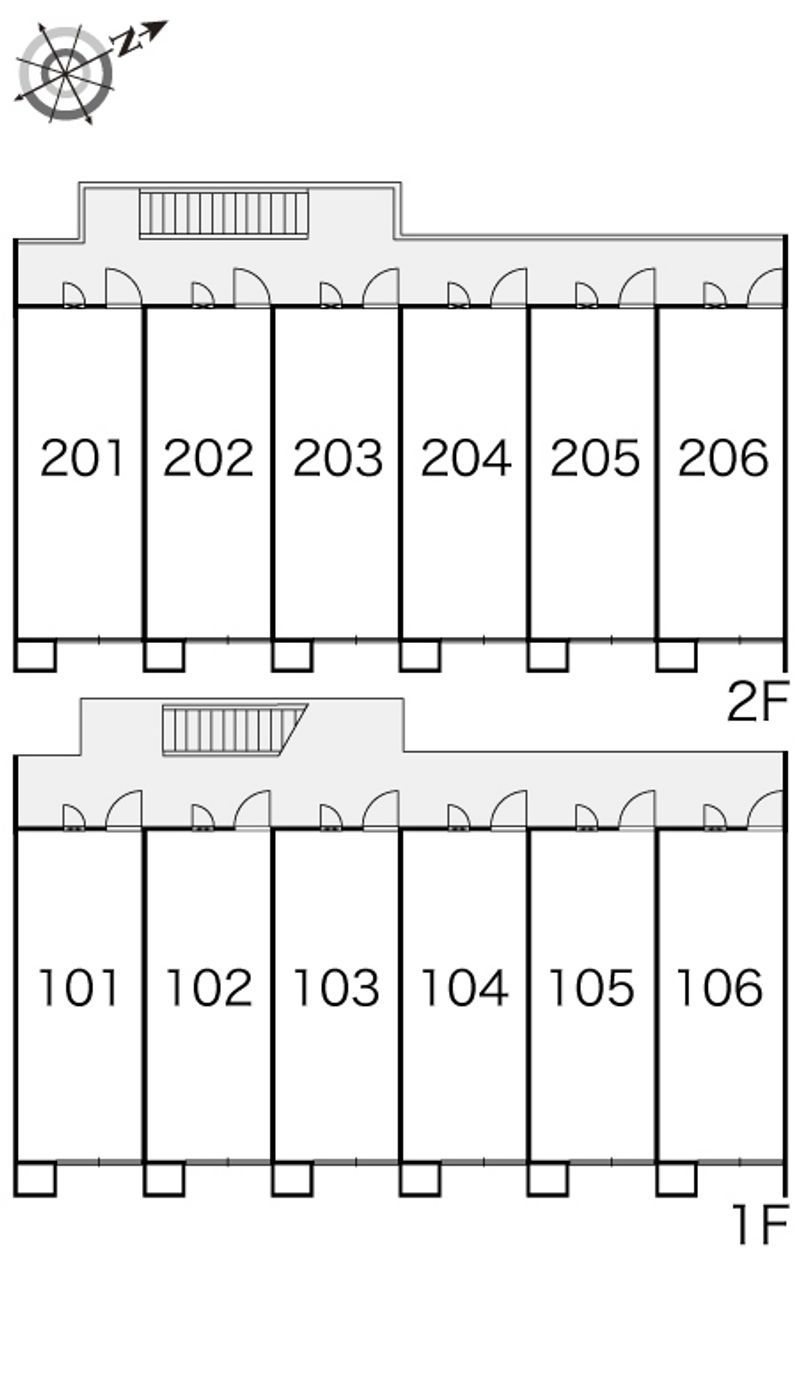 レオパレスＷＥＳＴ　ＴＯＷＮ 間取配置図