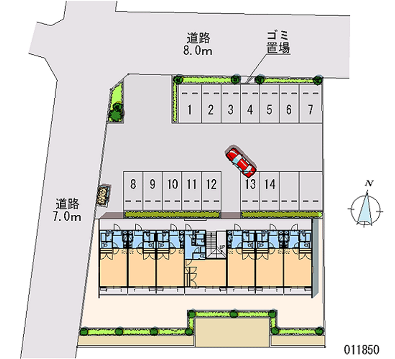 レオパレスチェリーライン 月極駐車場