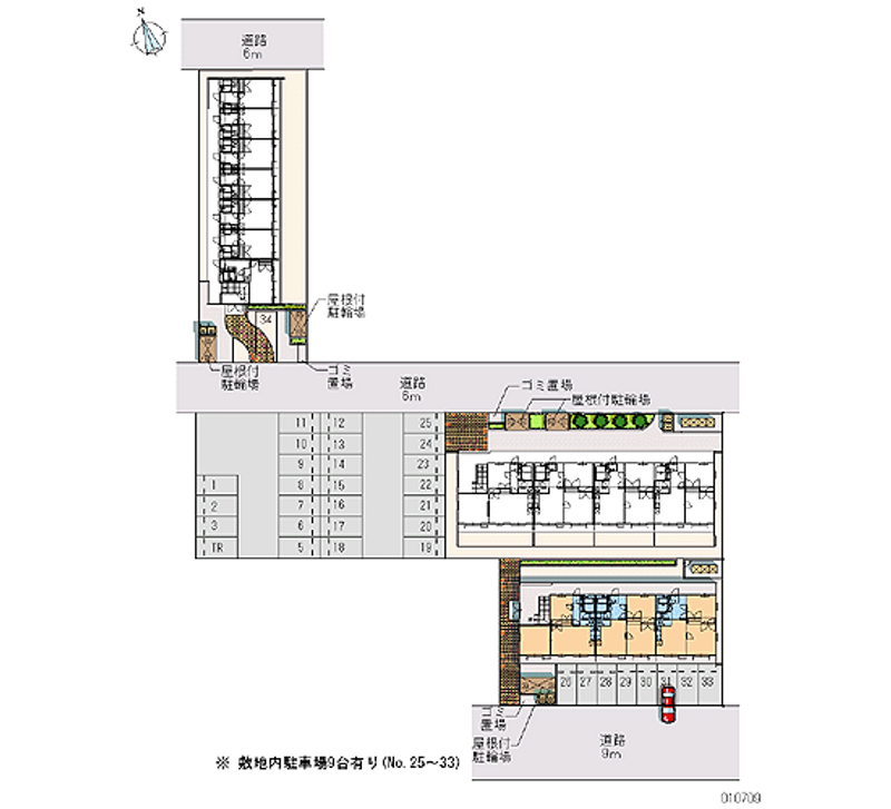 10709 Monthly parking lot