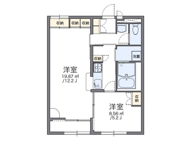 レオパレスシオン　Ａ 間取図