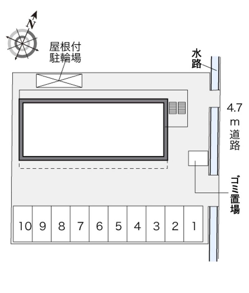 レオパレスリバーサイド天神 配置図