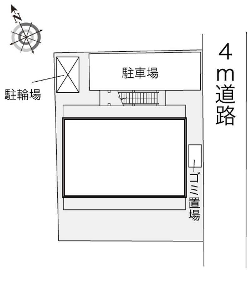 レオパレスメルベーユ緑橋 配置図