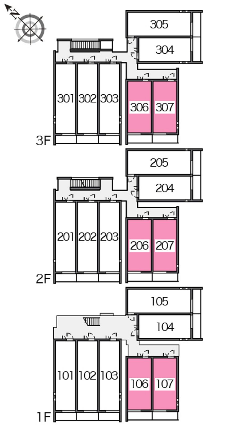 クレイノボンヌシャンス２ 間取り配置図