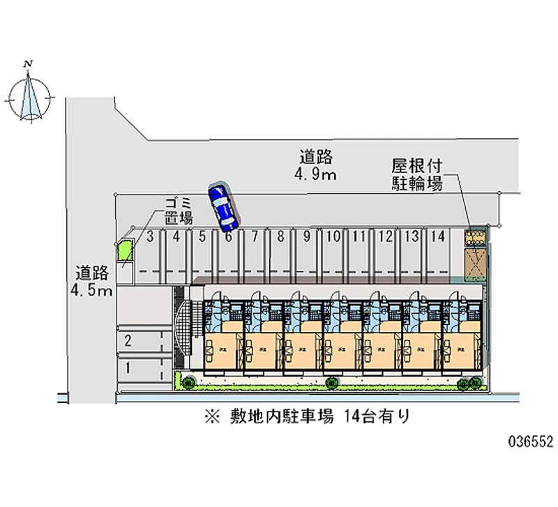 レオパレスキンモクセイ 月極駐車場