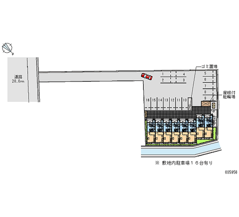 レオパレスパーチェ 月極駐車場