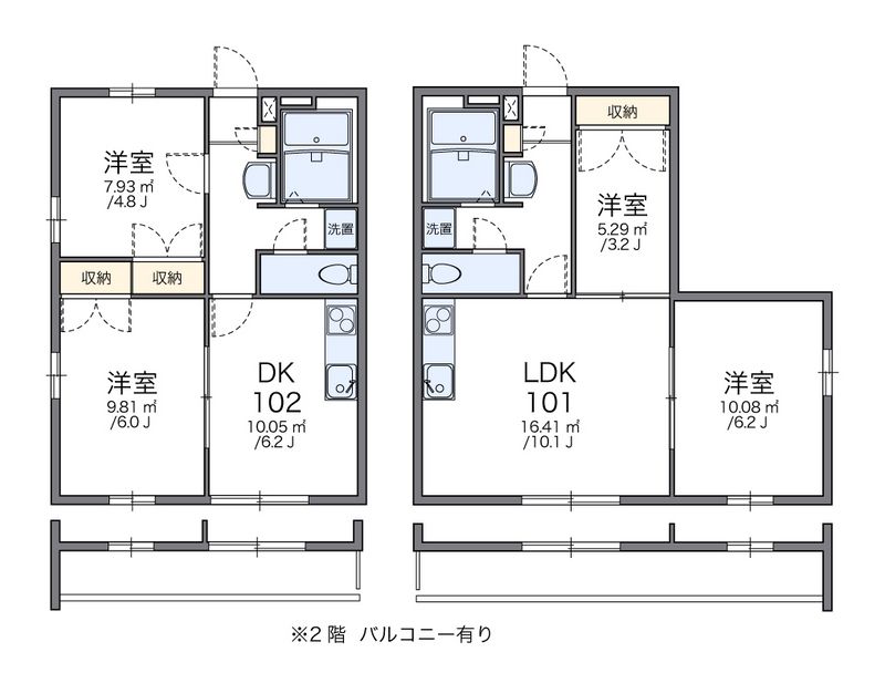 レオパレスピ−ス 間取図
