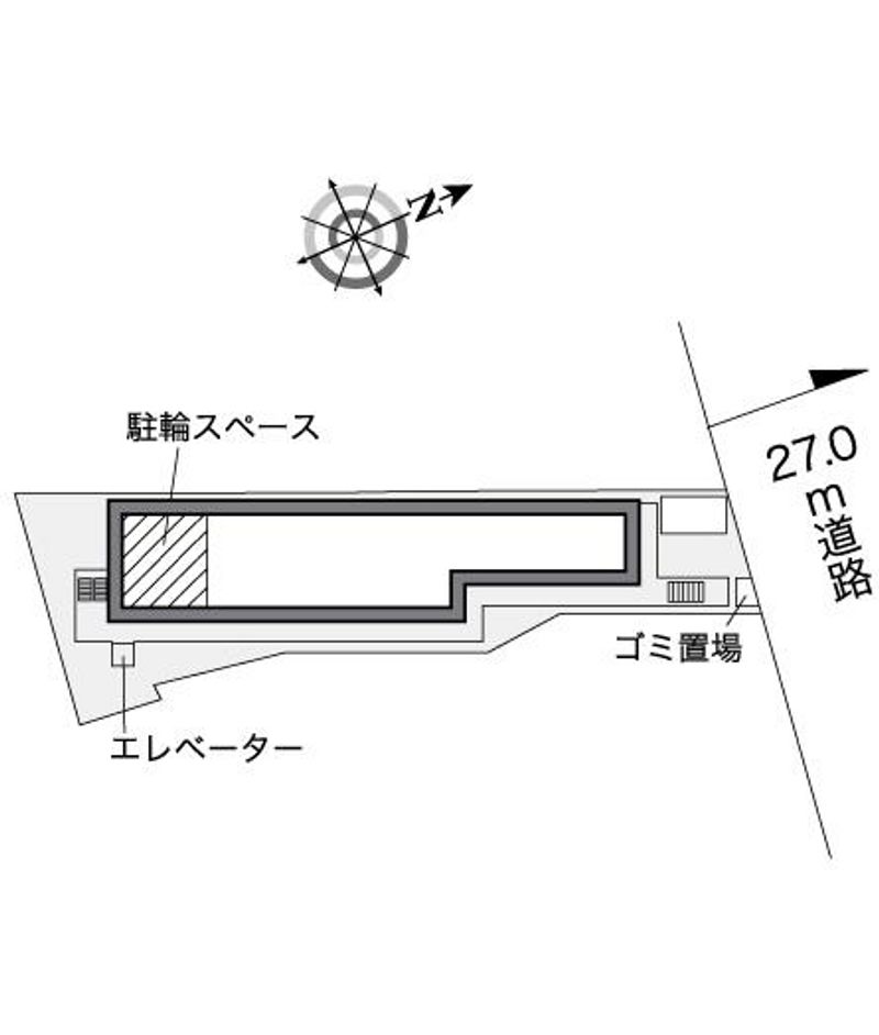 レオパレスアストラーレ茶屋町東 配置図