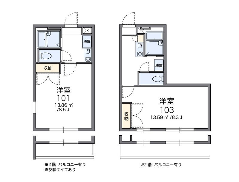 レオパレスリヴェール国母 間取図