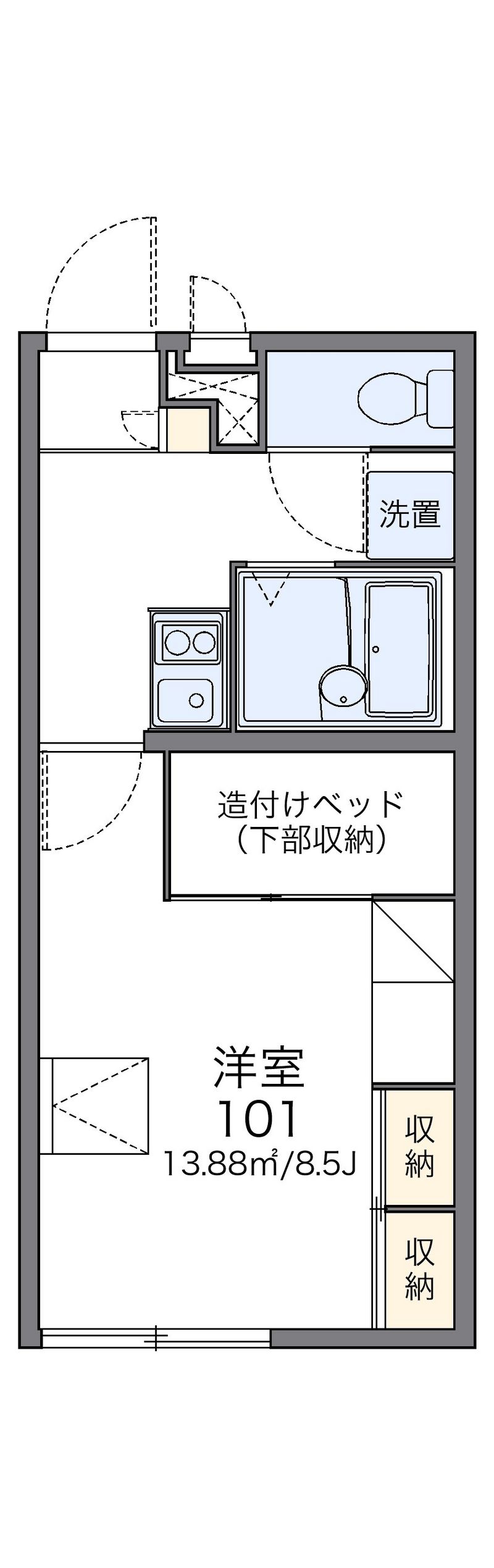 レオパレスルミエール　パレス 間取図
