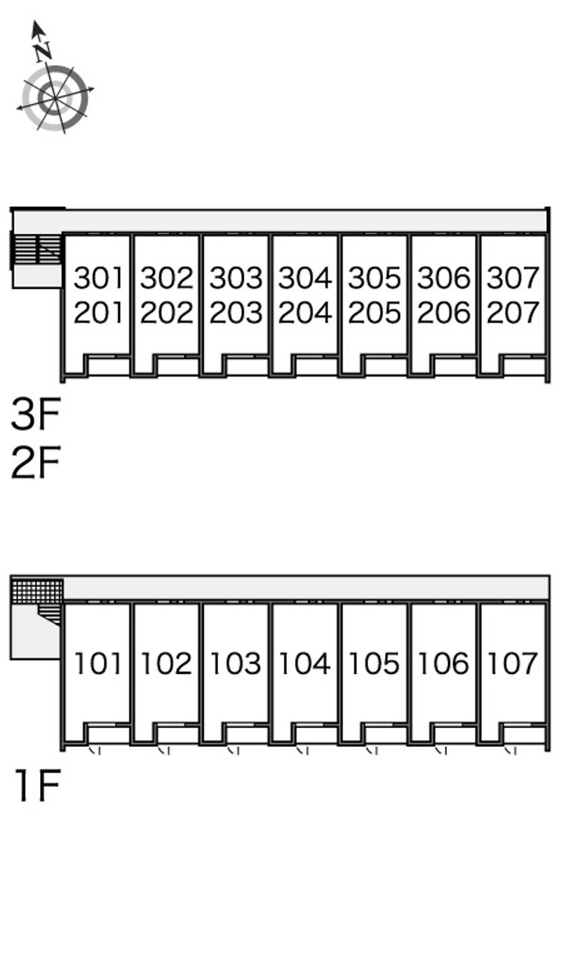 レオパレス天上野Ⅱ 間取り配置図