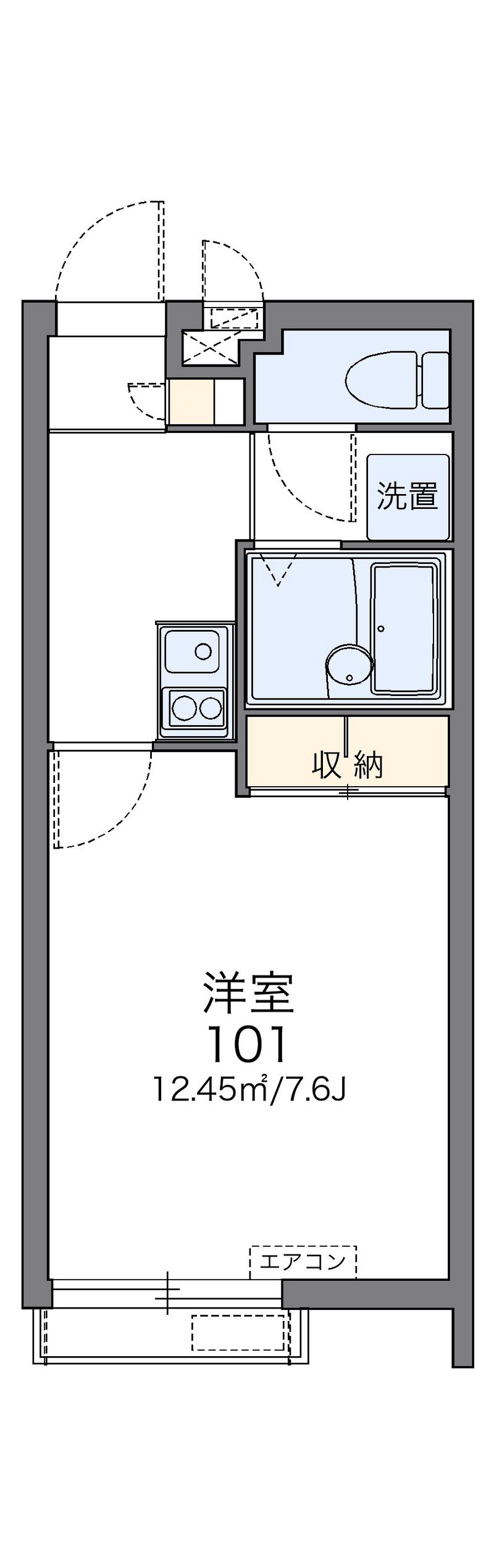 レオパレスみやらび 間取図