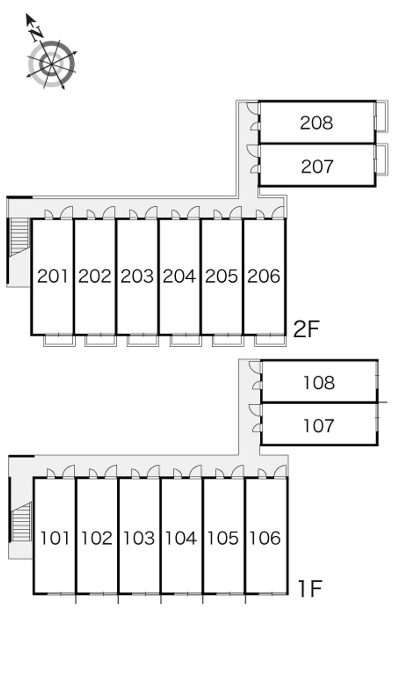 レオパレスサンスクリットササＢ 間取配置図