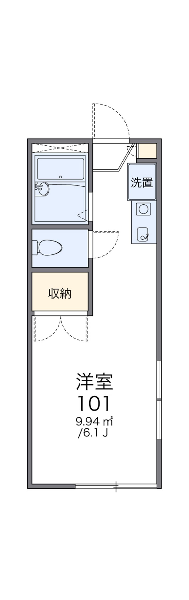 レオパレス駒の舞 間取図