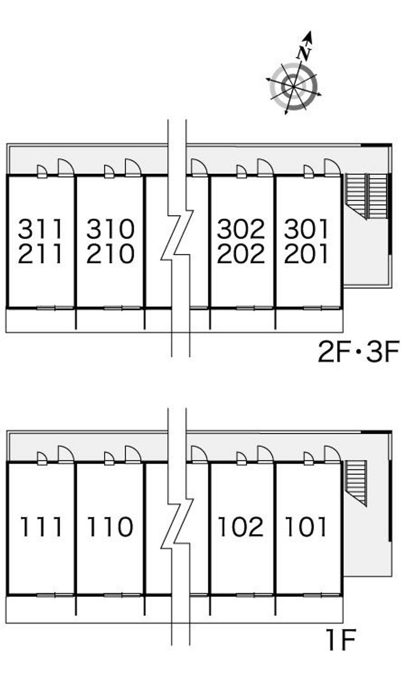 レオパレスみやびⅡ 間取配置図
