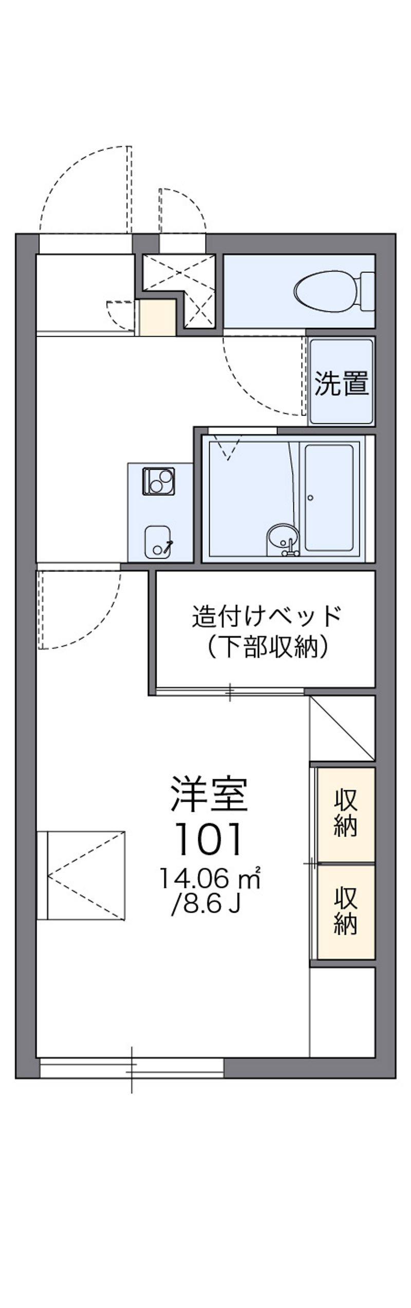 レオパレスしもやまざき 間取図