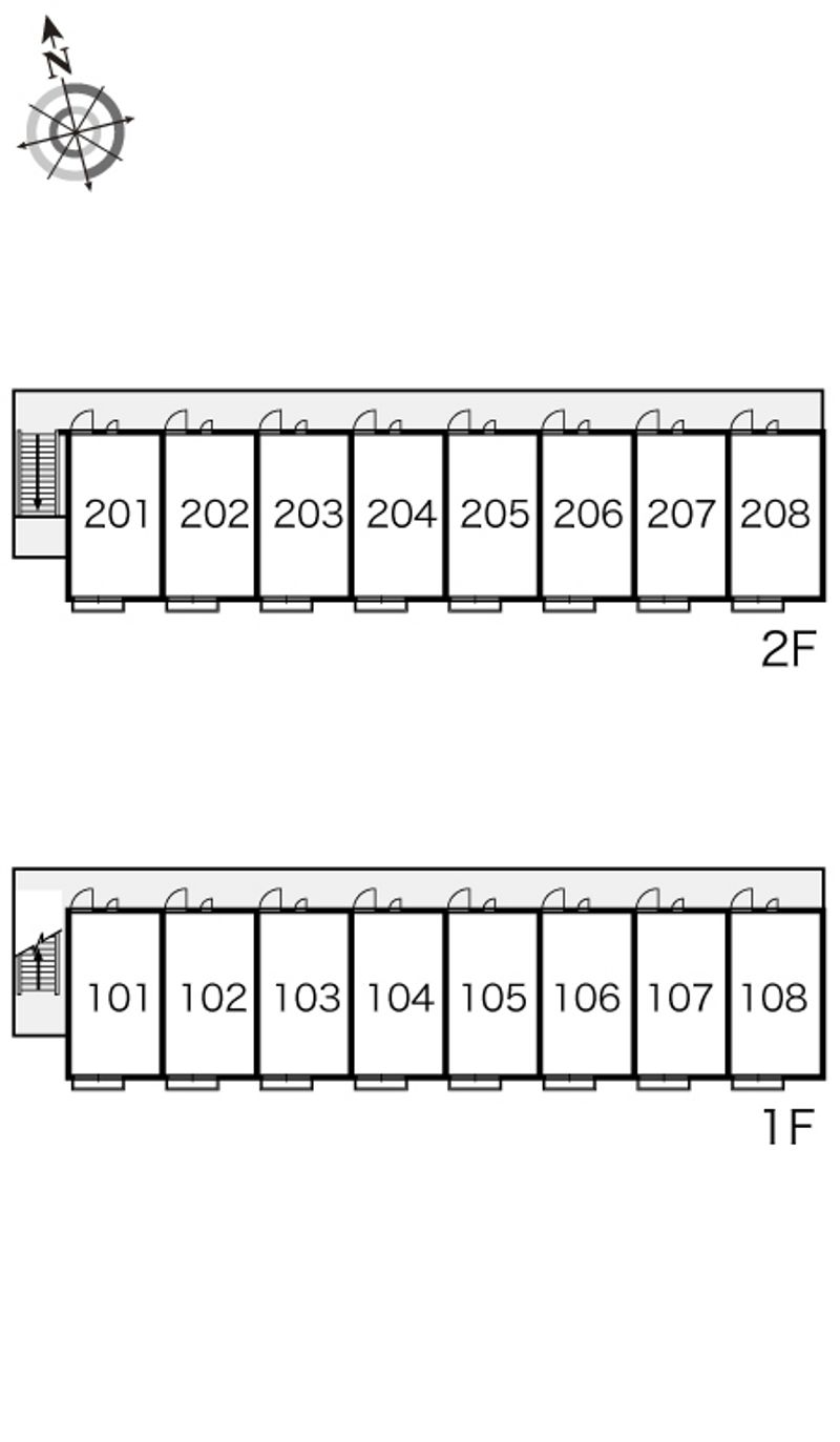 レオパレスライフタナカ 間取配置図