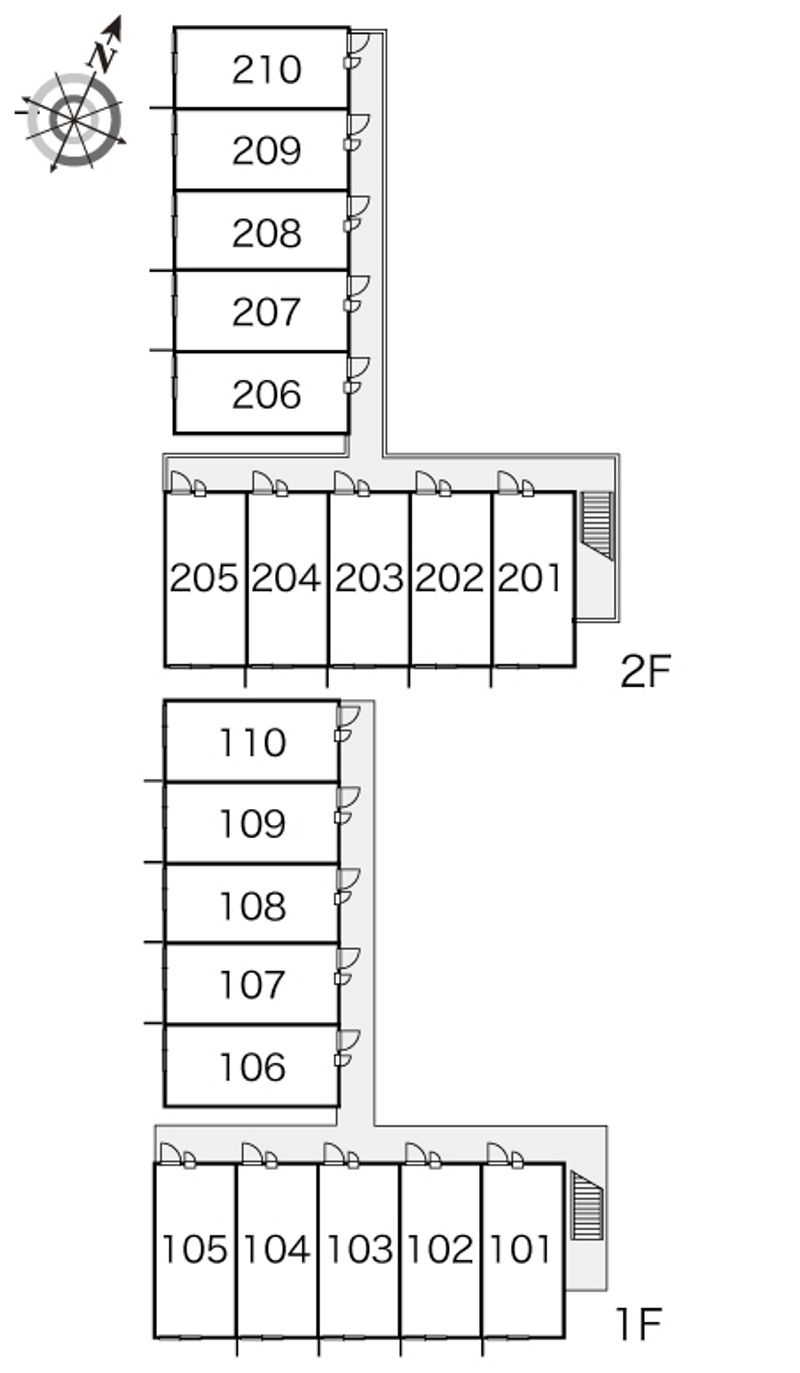 レオパレスハルスウィート２ 間取配置図
