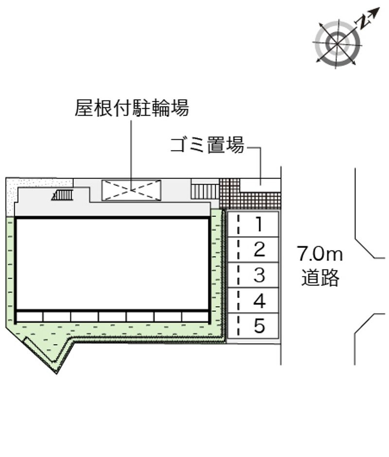 クレイノ志賀本通 配置図