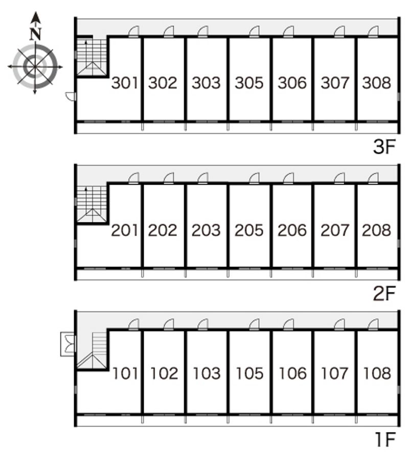 レオパレスジュネス 間取配置図