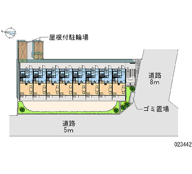 レオパレスドミール　Ｉ 区画図