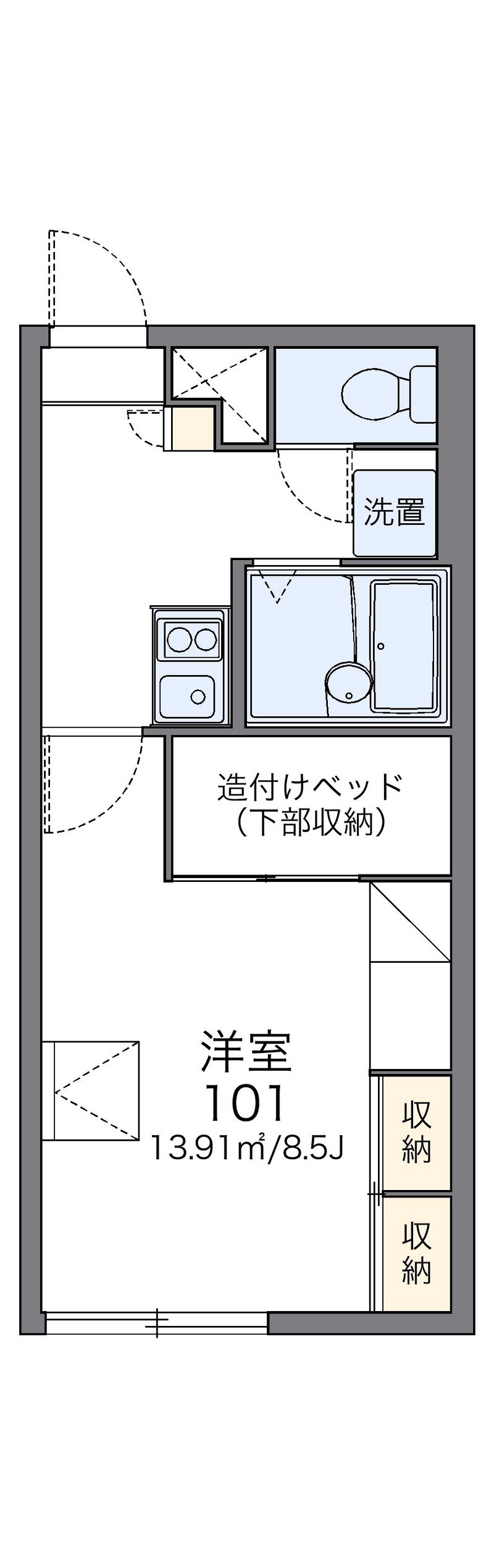 レオパレストゥルーブライト 間取図
