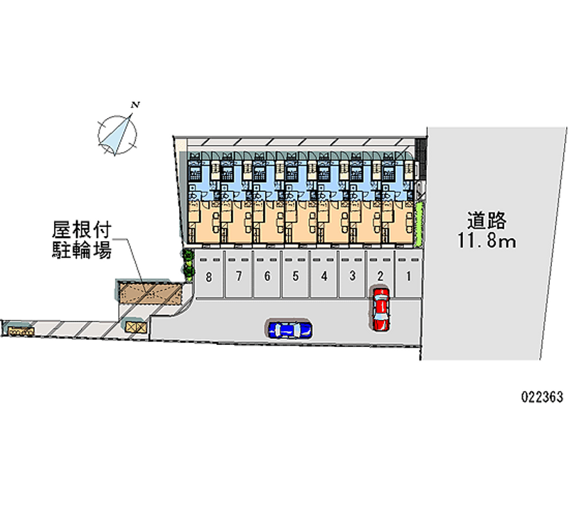 レオパレスクレスト石原 区画図