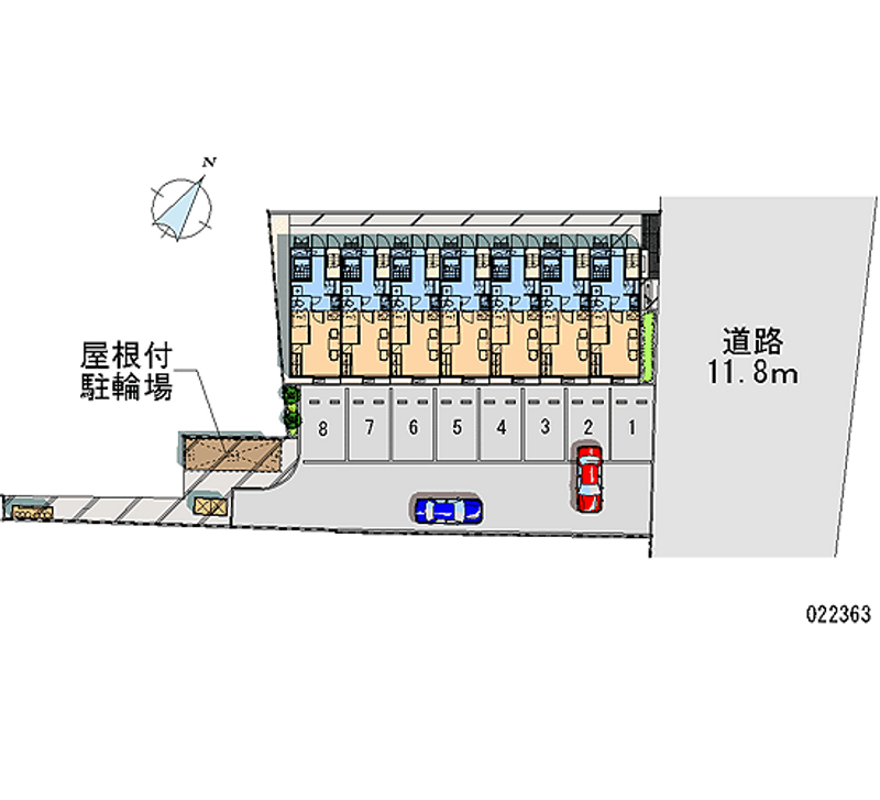 レオパレスクレスト石原 月極駐車場