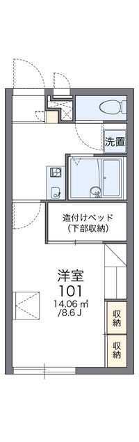 レオパレス山方 間取り図