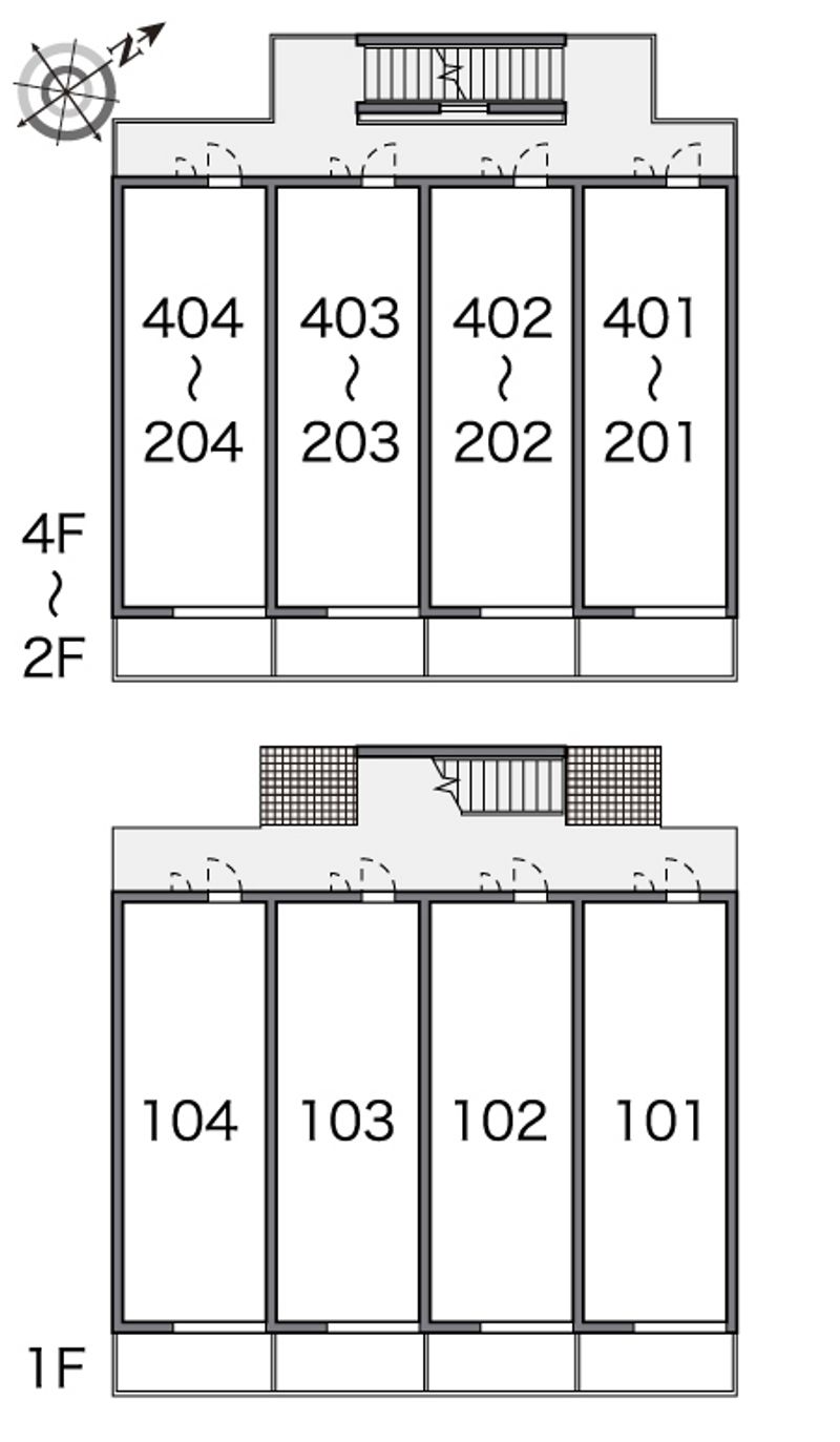 レオパレスパレス中田 間取配置図
