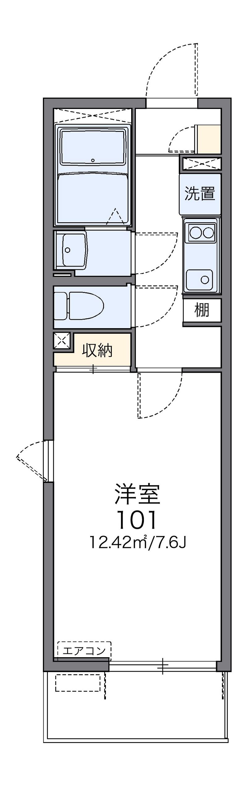 レオネクストアローマ稲毛 間取図