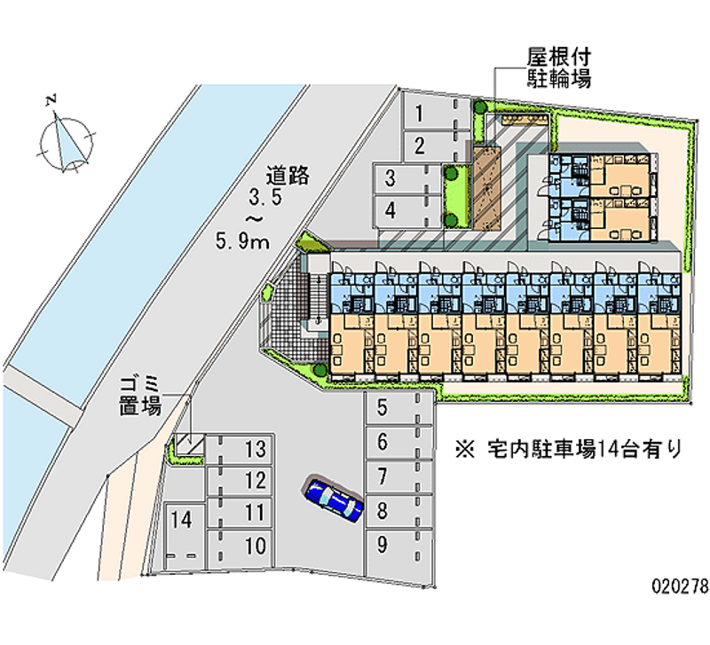 レオパレスサンライズＮＯＡ 月極駐車場