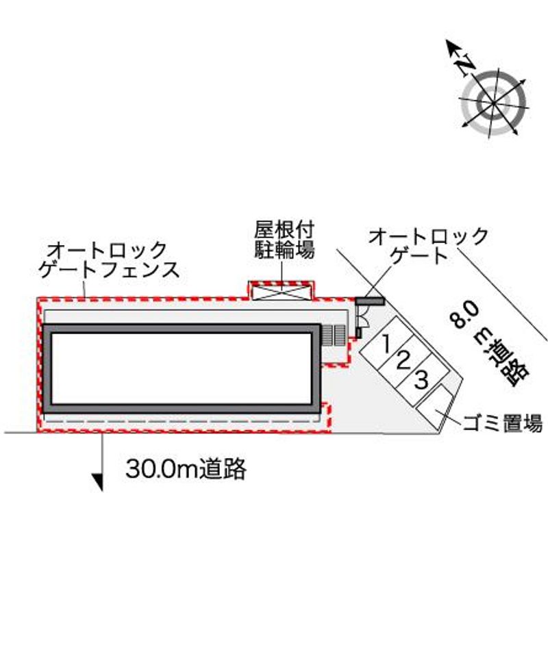 レオパレスやまと 駐車場