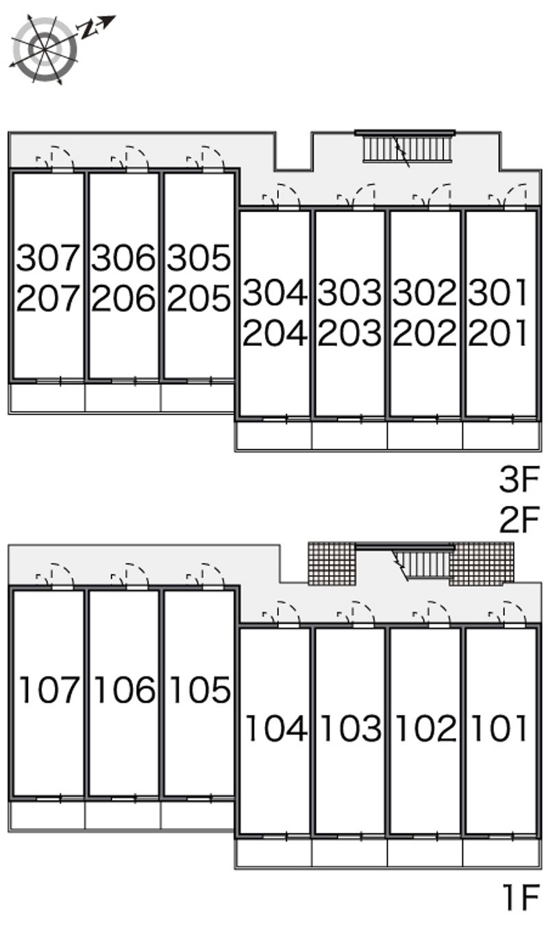 レオパレスサンライズ 間取り配置図